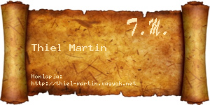 Thiel Martin névjegykártya
